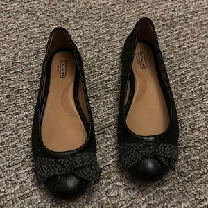 New Coach Black Flats, Size 6.5